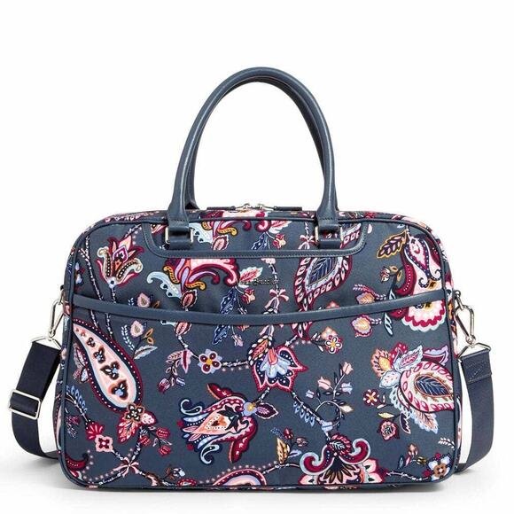 Vera Bradley NEW Lay Flat Weekender Travel Bag Felicity Paisley Print - Picture 1 of 9